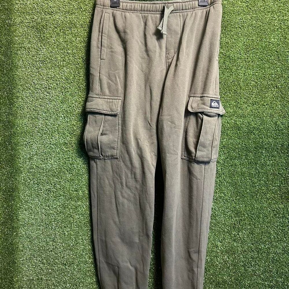 Quiksilver Men's Khaki and Green Joggers-tracksuits